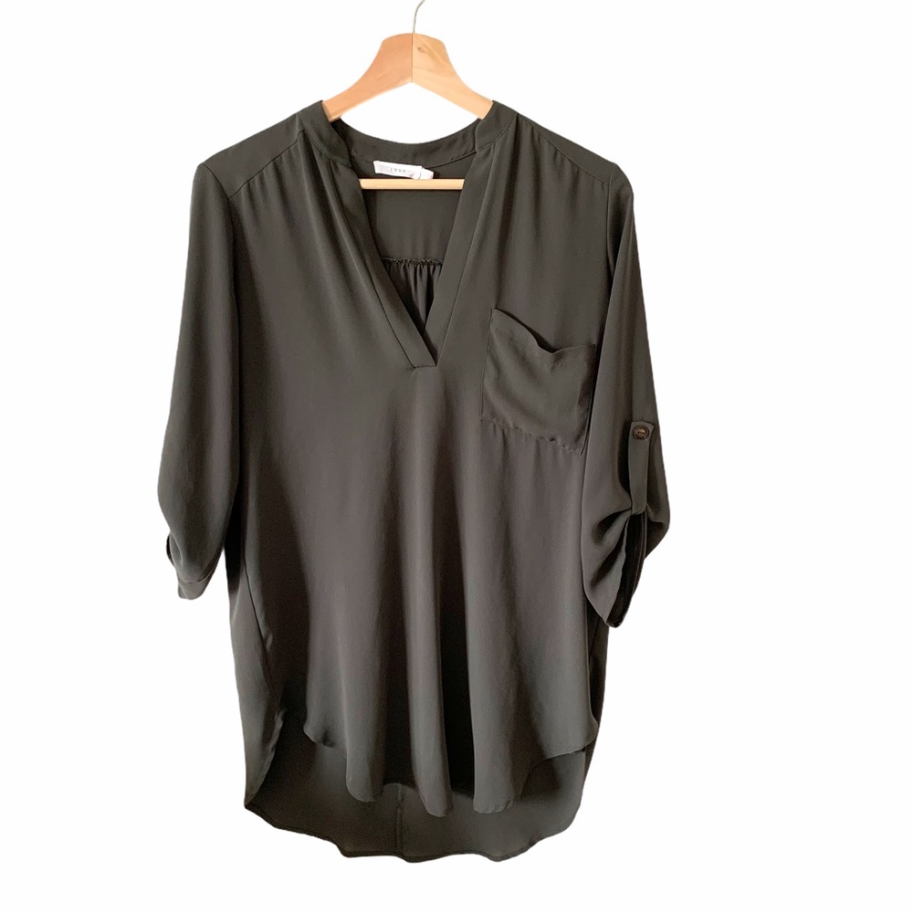 Lush tunic style olive green blouse